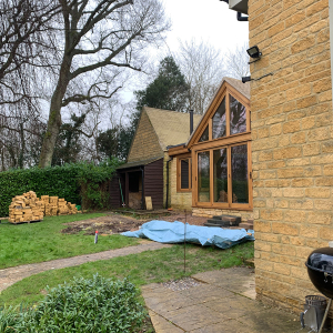 Oak Lodge | During | Rear elevation