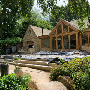 Oak Lodge | During | Rear elevation